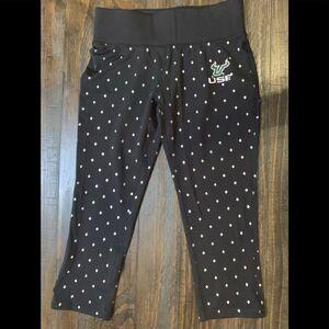 Champion USF University of South Florida Black Crop Capri  yoga pants XS